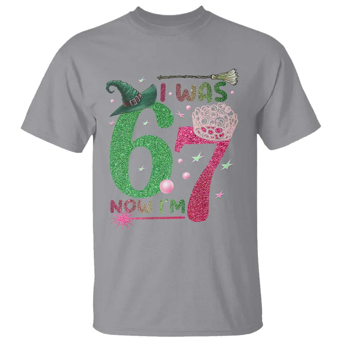 Birthday Girl I Was 6 Now I Am 7 T Shirt Gift For Alpha Kids - Wonder Print Shop
