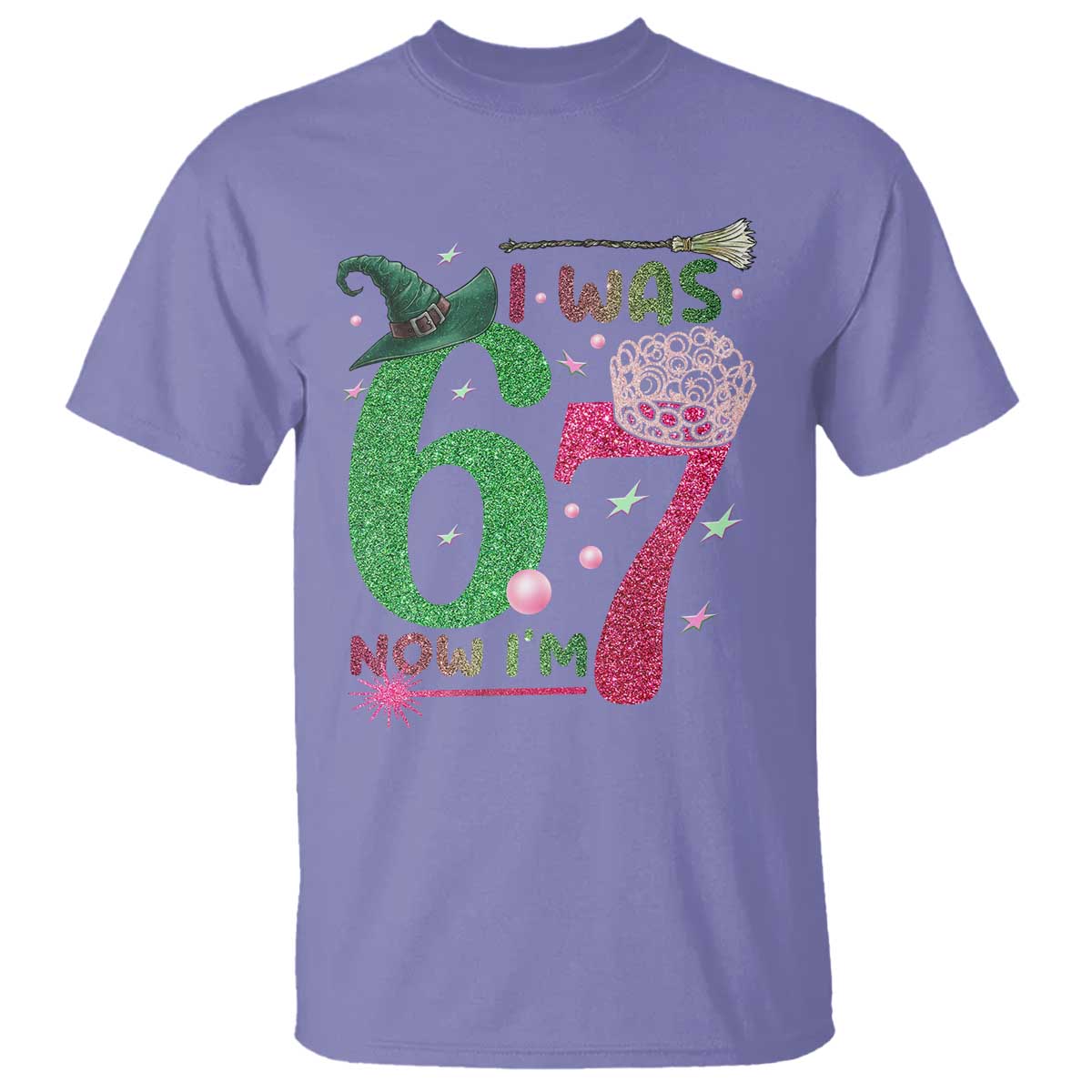 Birthday Girl I Was 6 Now I Am 7 T Shirt Gift For Alpha Kids - Wonder Print Shop