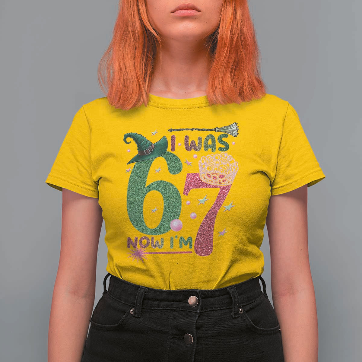 Birthday Girl I Was 6 Now I Am 7 T Shirt For Women Gift For Alpha Kids - Wonder Print Shop