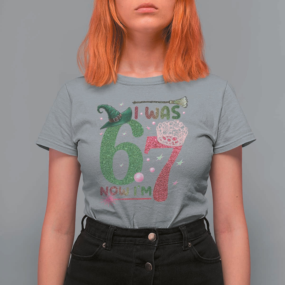 Birthday Girl I Was 6 Now I Am 7 T Shirt For Women Gift For Alpha Kids - Wonder Print Shop
