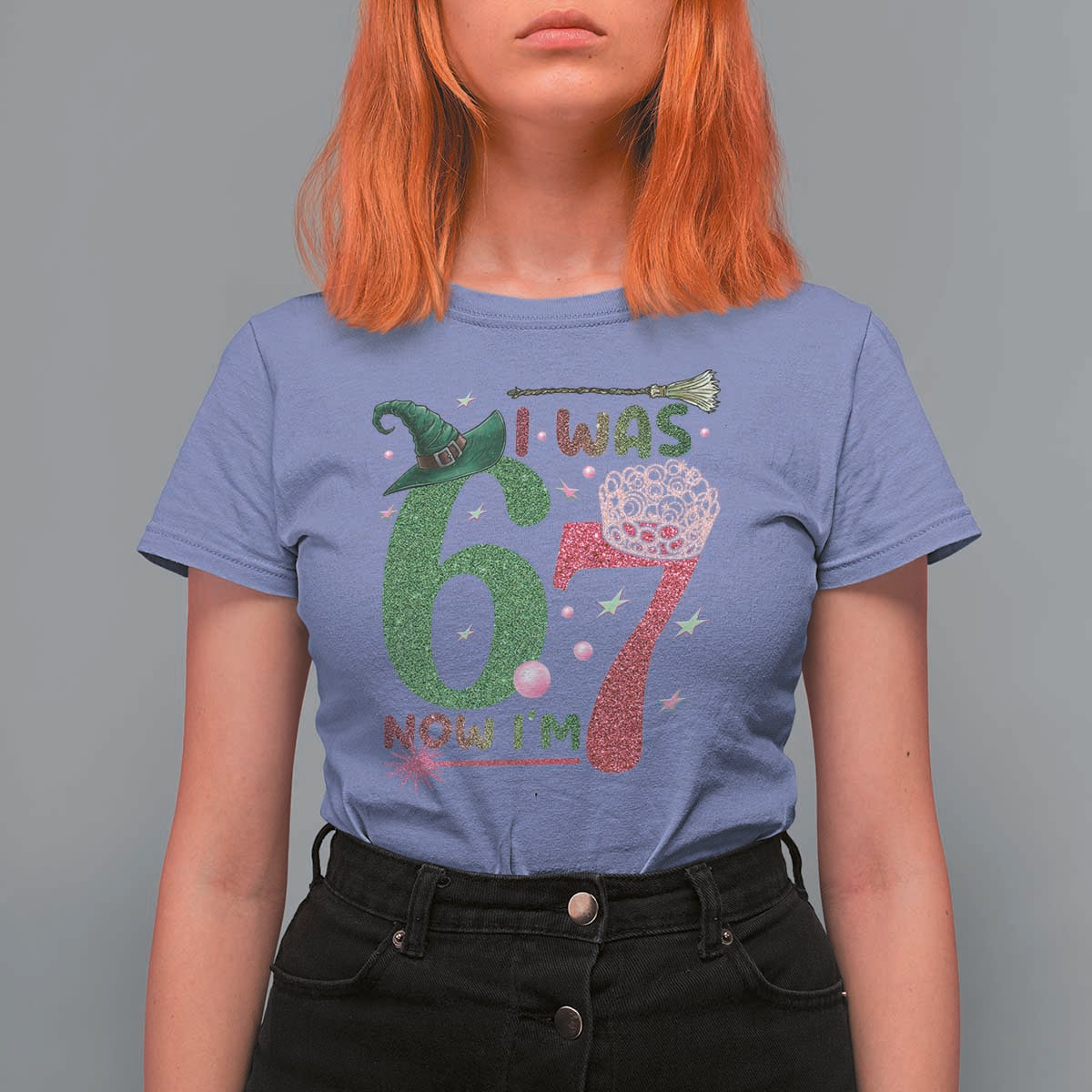 Birthday Girl I Was 6 Now I Am 7 T Shirt For Women Gift For Alpha Kids - Wonder Print Shop