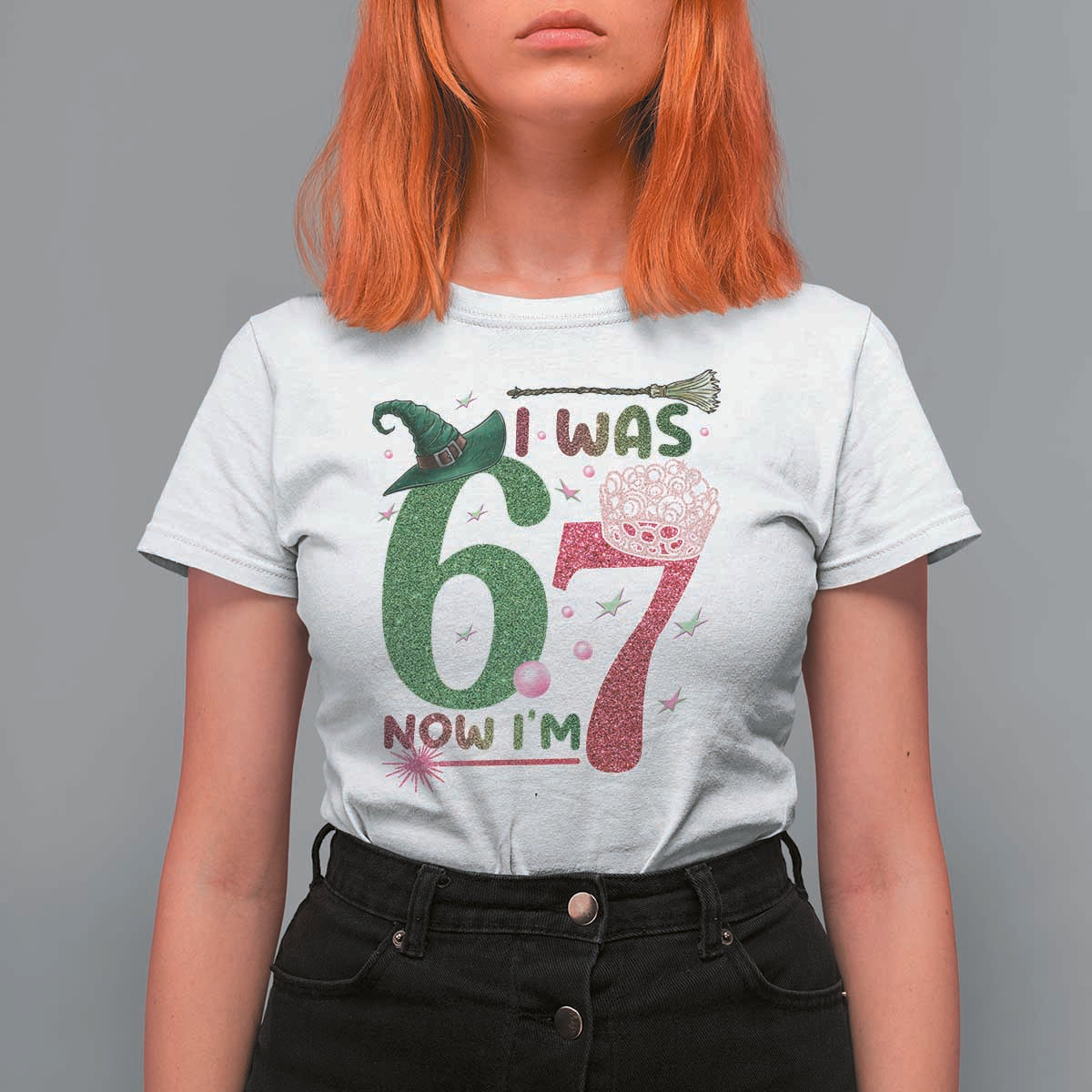 Birthday Girl I Was 6 Now I Am 7 T Shirt For Women Gift For Alpha Kids - Wonder Print Shop