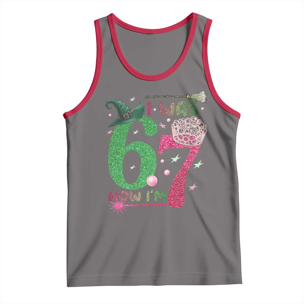 Birthday Girl I Was 6 Now I Am 7 Tank Top Gift For Alpha Kids - Wonder Print Shop