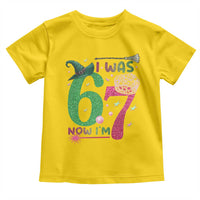 Birthday Girl I Was 6 Now I Am 7 Toddler T Shirt Gift For Alpha Kids - Wonder Print Shop