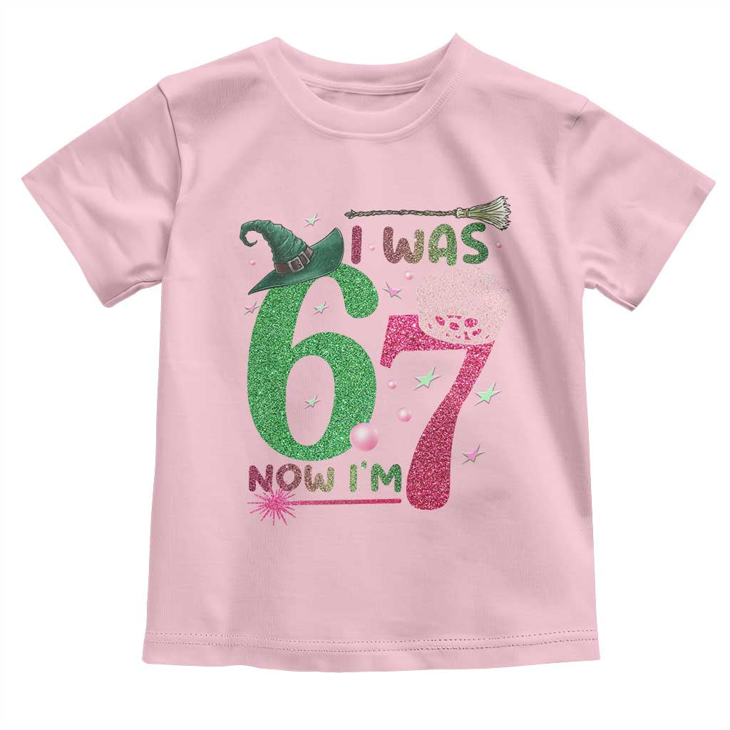 Birthday Girl I Was 6 Now I Am 7 Toddler T Shirt Gift For Alpha Kids - Wonder Print Shop