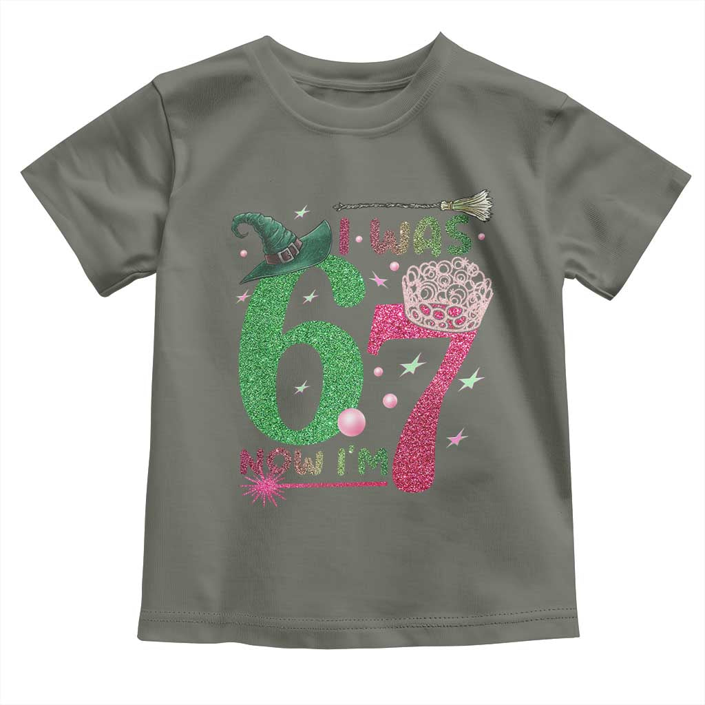 Birthday Girl I Was 6 Now I Am 7 Toddler T Shirt Gift For Alpha Kids - Wonder Print Shop