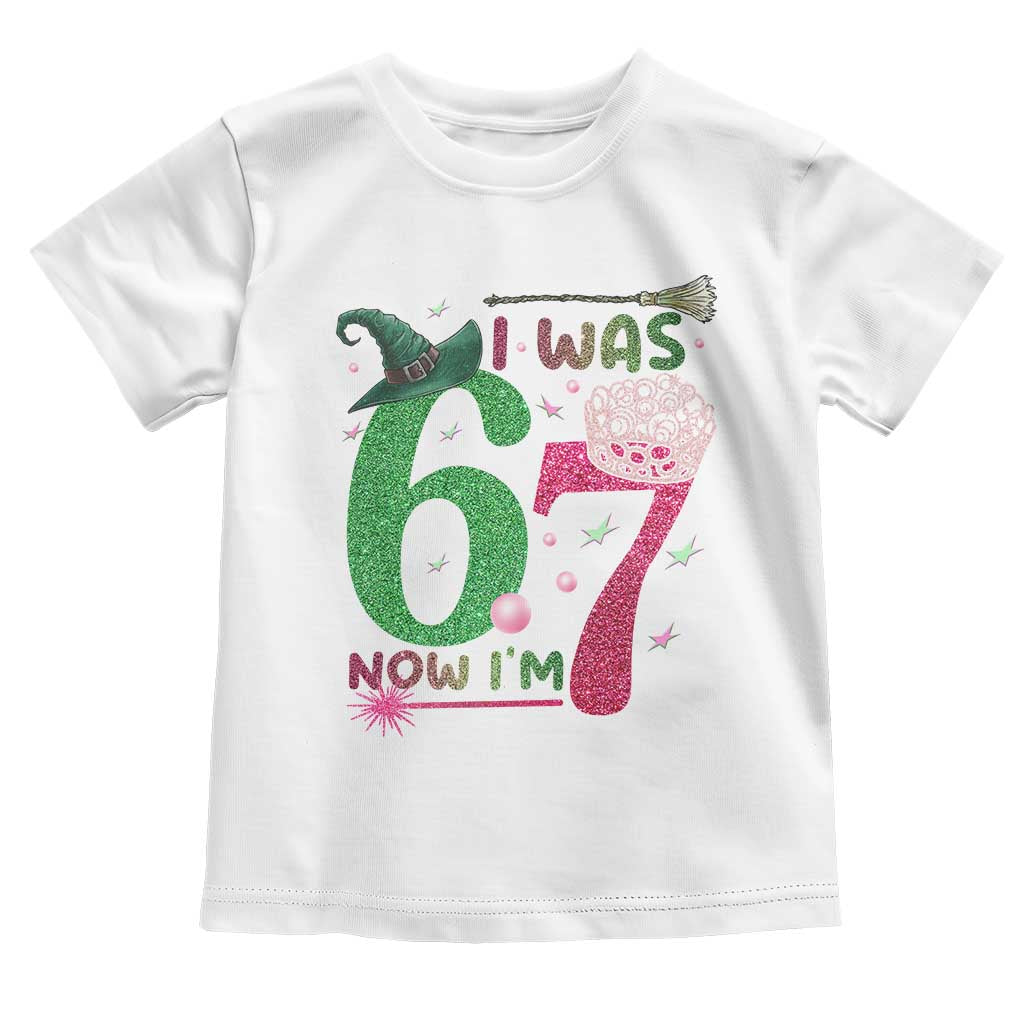 Birthday Girl I Was 6 Now I Am 7 Toddler T Shirt Gift For Alpha Kids - Wonder Print Shop