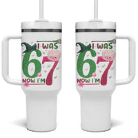 Birthday Girl I Was 6 Now I Am 7 Tumbler With Handle Gift For Alpha Kids - Wonder Print Shop