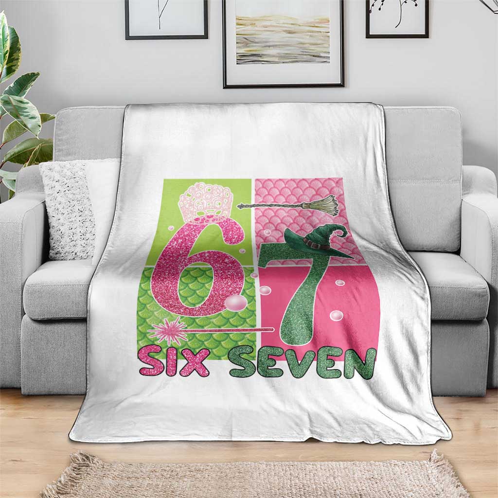 I Was Six Now I Am Seven Throw Blanket Fantasy Birthday Girl - Wonder Print Shop