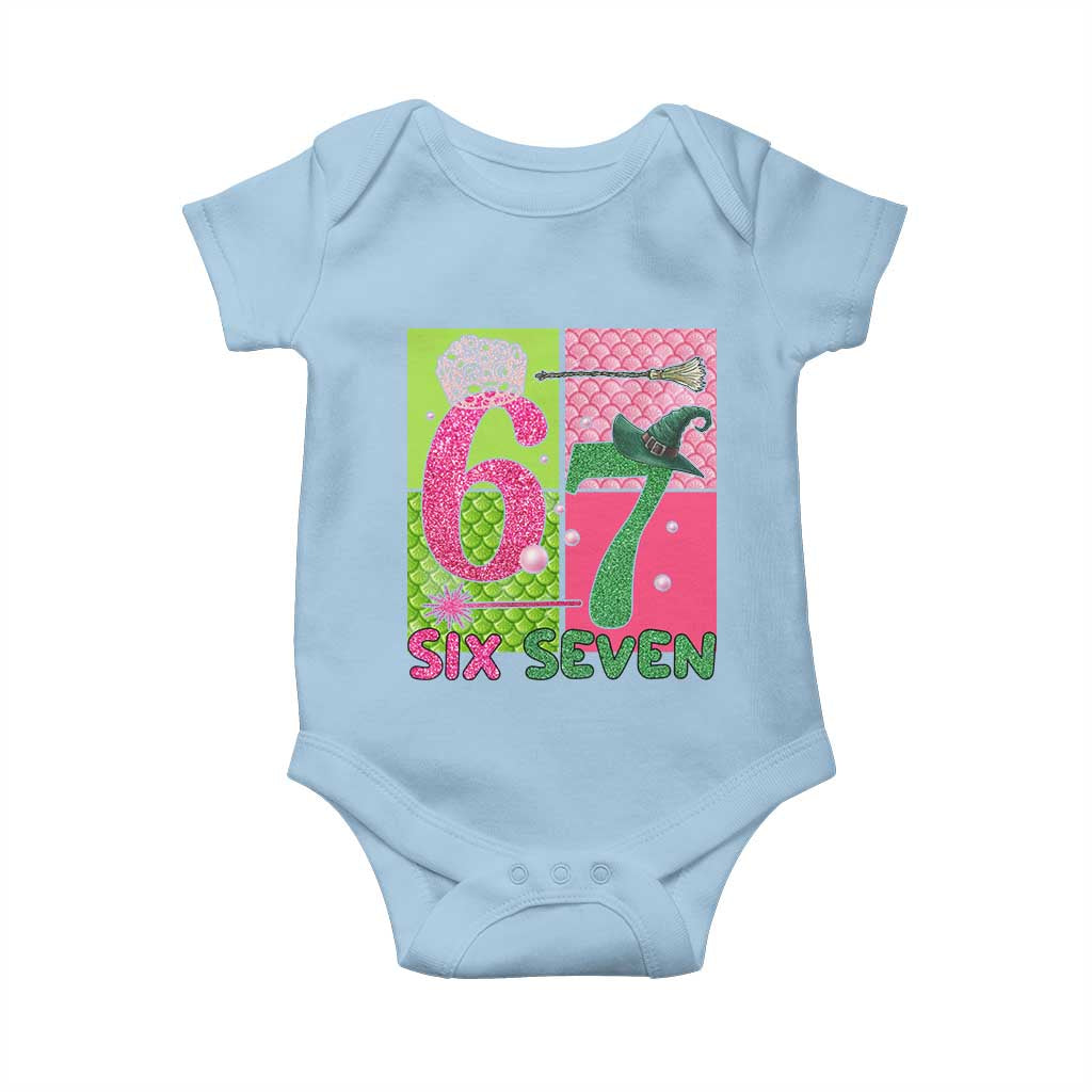 I Was Six Now I Am Seven Baby Onesie Fantasy Birthday Girl - Wonder Print Shop
