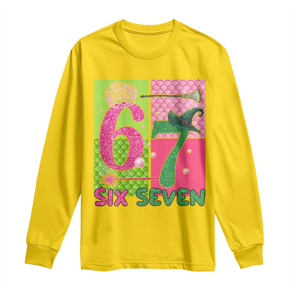 I Was Six Now I Am Seven Long Sleeve Shirt Fantasy Birthday Girl - Wonder Print Shop