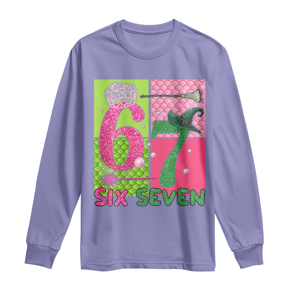 I Was Six Now I Am Seven Long Sleeve Shirt Fantasy Birthday Girl - Wonder Print Shop