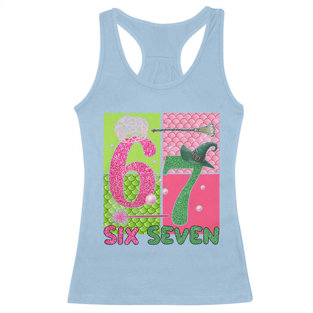 I Was Six Now I Am Seven Racerback Tank Top Fantasy Birthday Girl - Wonder Print Shop