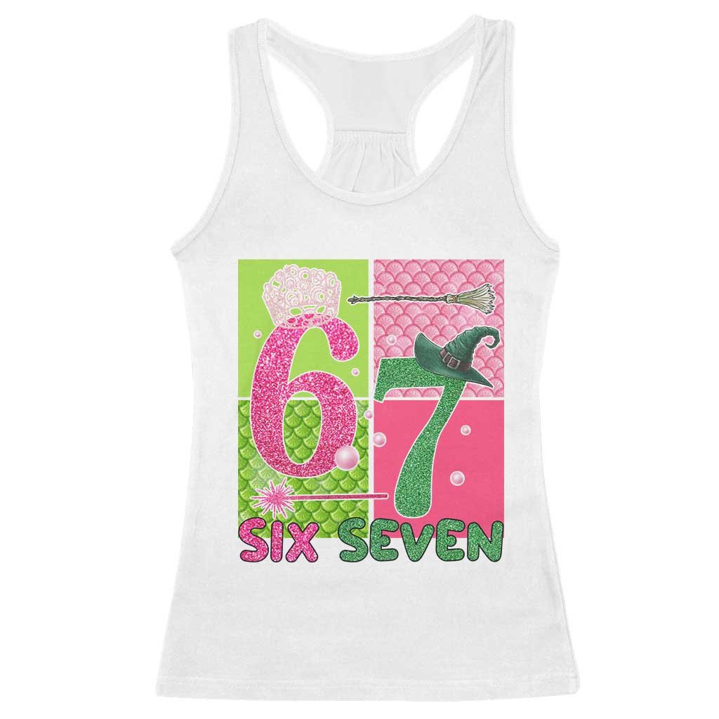I Was Six Now I Am Seven Racerback Tank Top Fantasy Birthday Girl - Wonder Print Shop