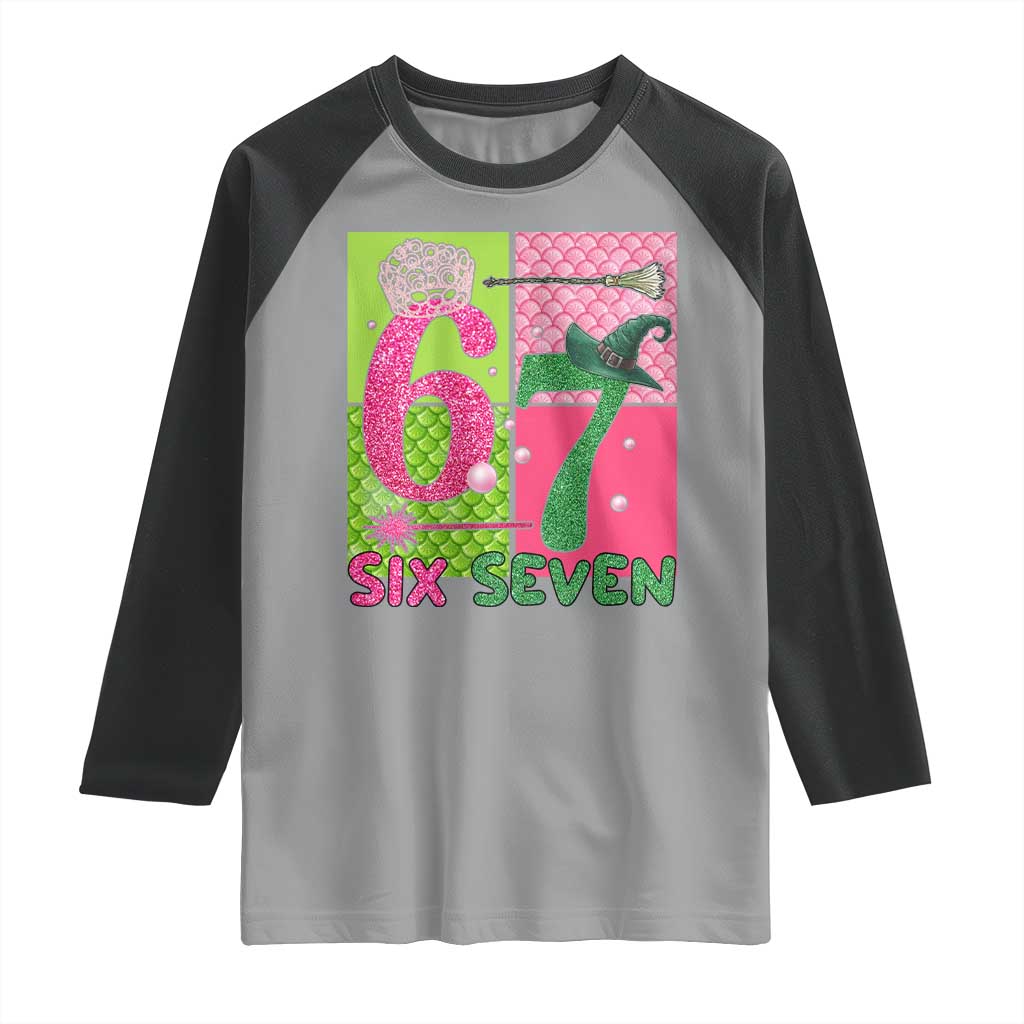 I Was Six Now I Am Seven Raglan Shirt Fantasy Birthday Girl - Wonder Print Shop