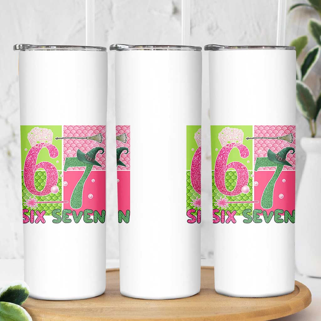 I Was Six Now I Am Seven Skinny Tumbler Fantasy Birthday Girl - Wonder Print Shop