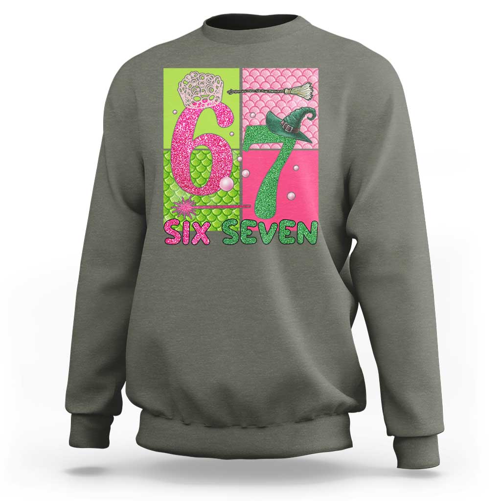 I Was Six Now I Am Seven Sweatshirt Fantasy Birthday Girl - Wonder Print Shop