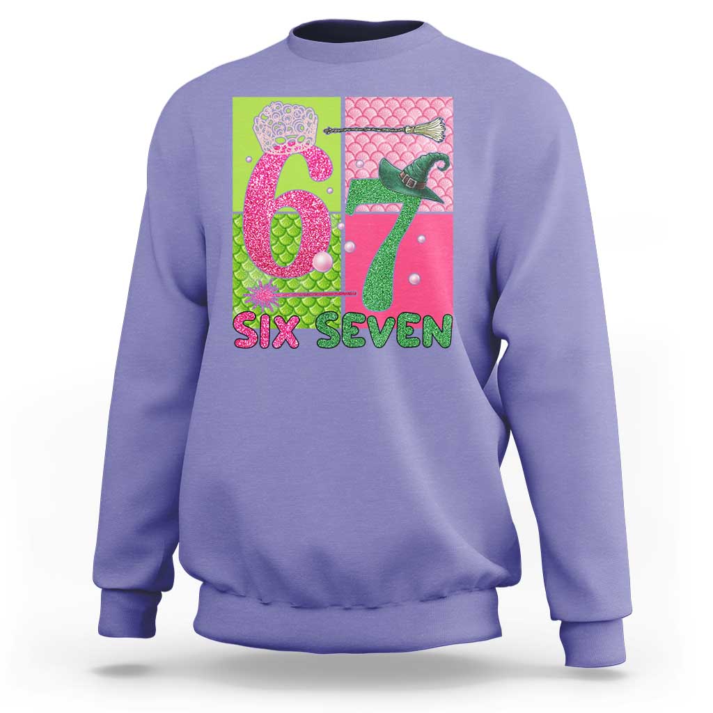 I Was Six Now I Am Seven Sweatshirt Fantasy Birthday Girl - Wonder Print Shop