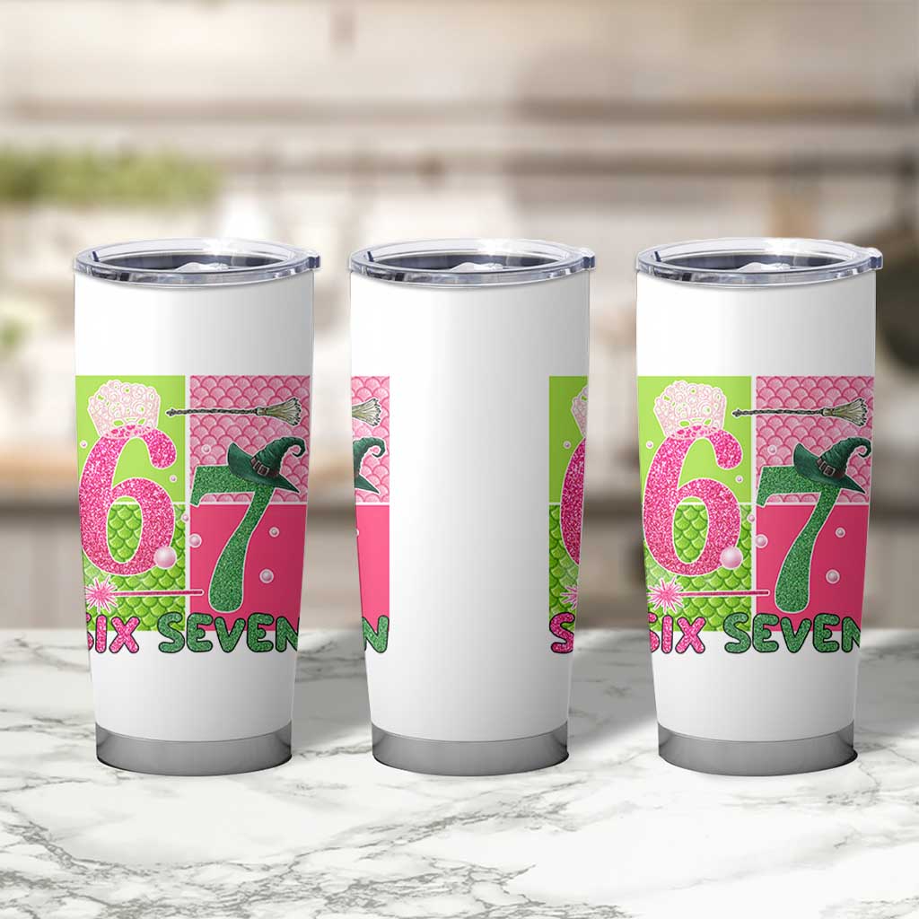 I Was Six Now I Am Seven Tumbler Cup Fantasy Birthday Girl - Wonder Print Shop