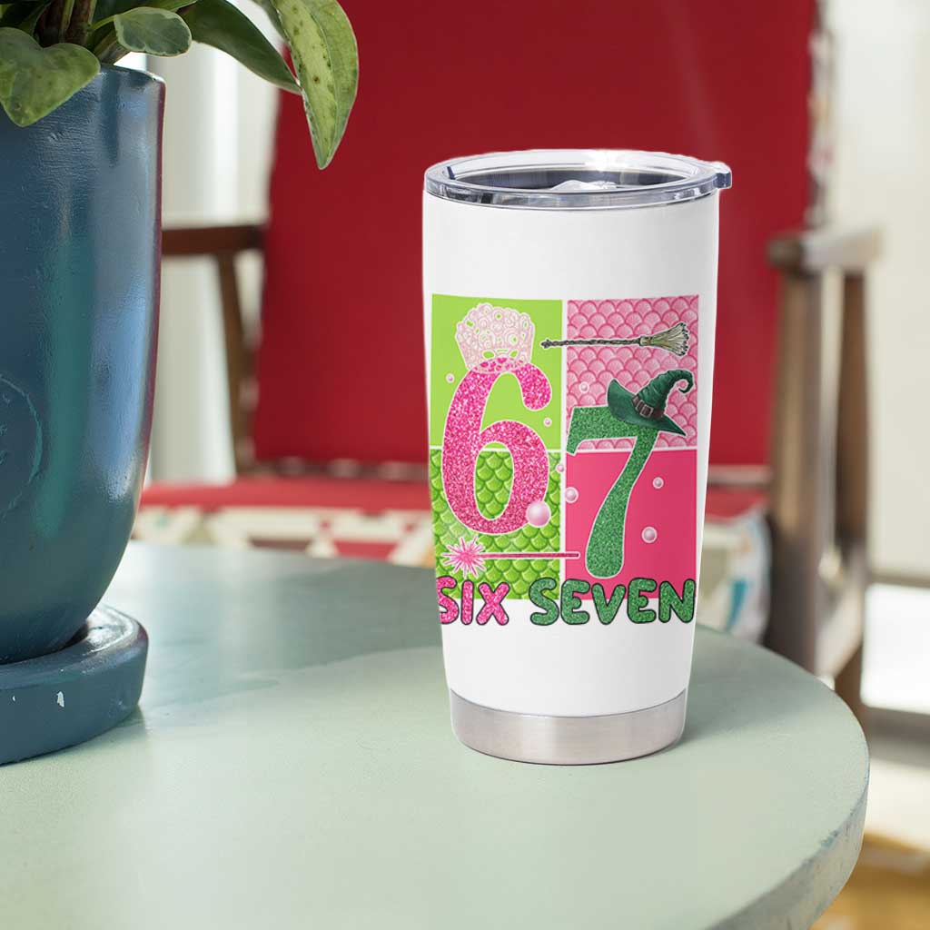 I Was Six Now I Am Seven Tumbler Cup Fantasy Birthday Girl - Wonder Print Shop
