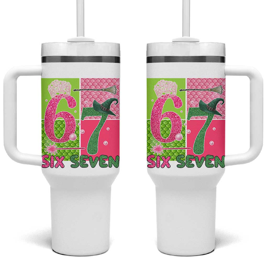 I Was Six Now I Am Seven Tumbler With Handle Fantasy Birthday Girl - Wonder Print Shop