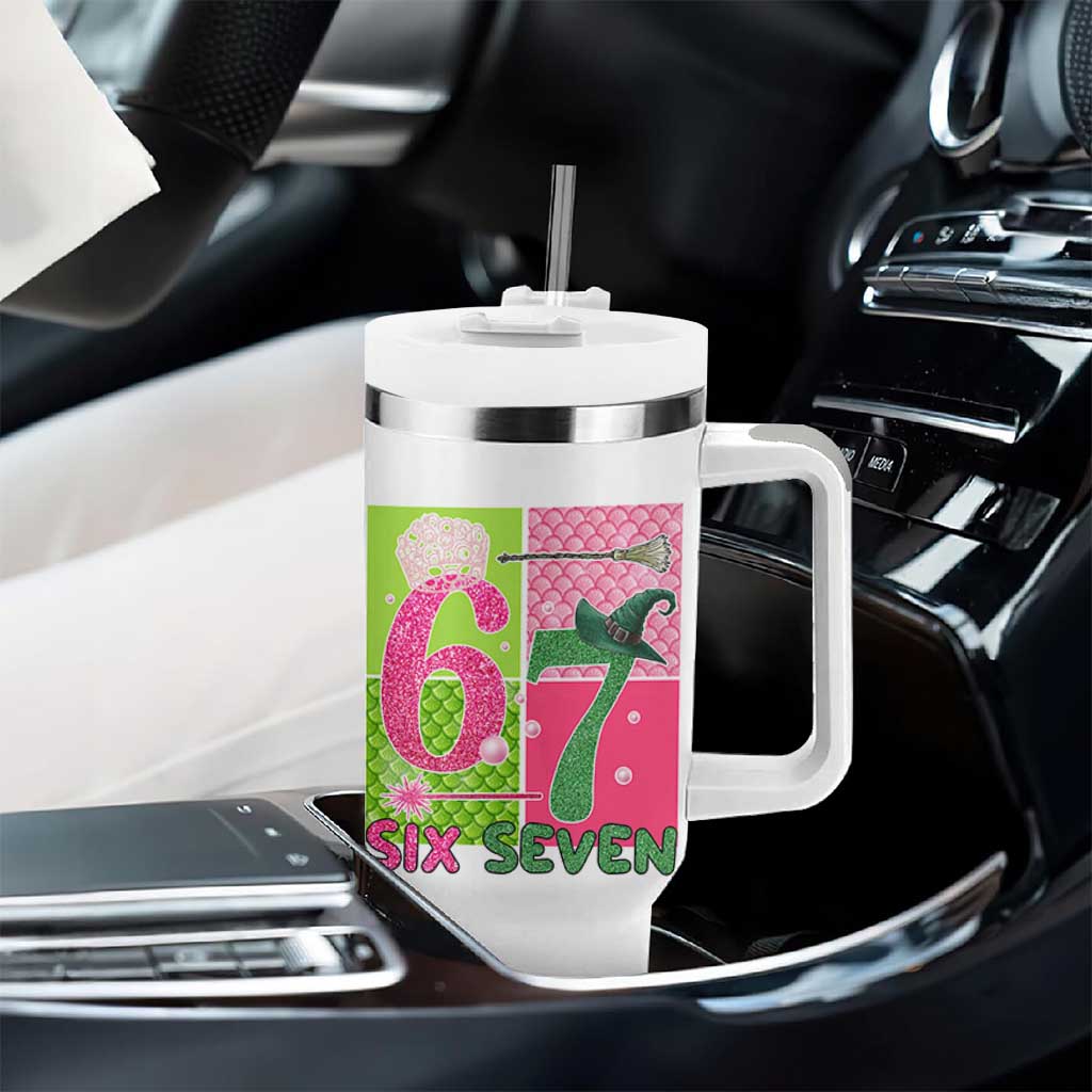 I Was Six Now I Am Seven Tumbler With Handle Fantasy Birthday Girl - Wonder Print Shop