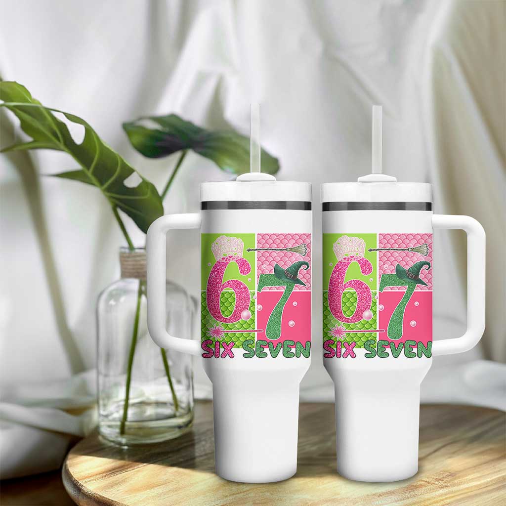I Was Six Now I Am Seven Tumbler With Handle Fantasy Birthday Girl - Wonder Print Shop