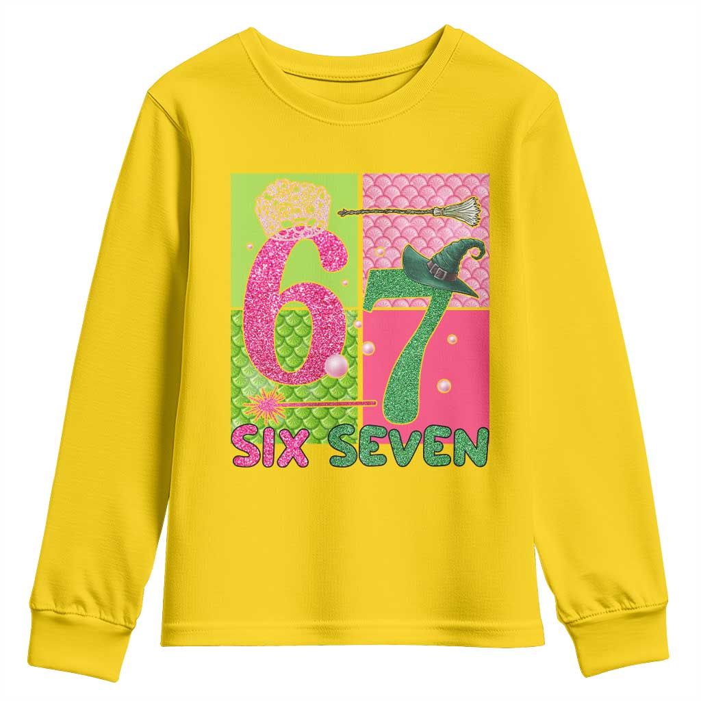 I Was Six Now I Am Seven Youth Sweatshirt Fantasy Birthday Girl - Wonder Print Shop