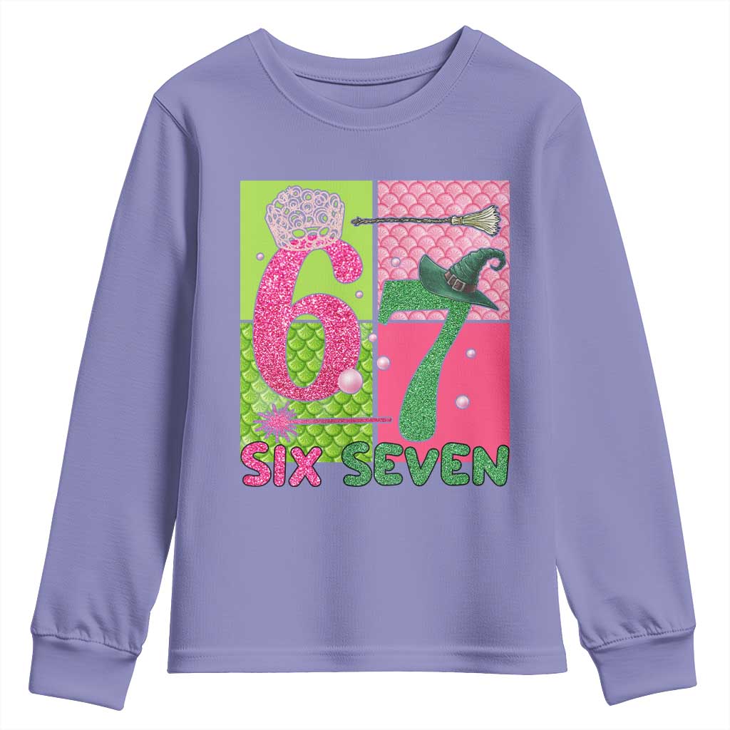 I Was Six Now I Am Seven Youth Sweatshirt Fantasy Birthday Girl - Wonder Print Shop