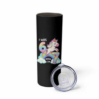 Funny Unicorn I Was 6 Now I Am 7 Skinny Tumbler Girl Seventh Birthday Gift - Wonder Print Shop