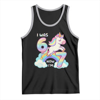 Funny Unicorn I Was 6 Now I Am 7 Tank Top Girl Seventh Birthday Gift - Wonder Print Shop