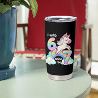 Funny Unicorn I Was 6 Now I Am 7 Tumbler Cup Girl Seventh Birthday Gift - Wonder Print Shop