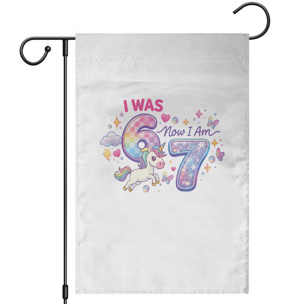 I Was 6 Now I Am 7 Garden Flag Funny Birthday Alpha Kids - Wonder Print Shop