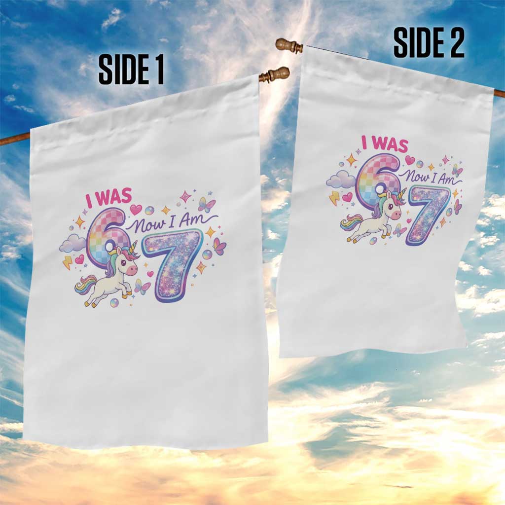 I Was 6 Now I Am 7 Garden Flag Funny Birthday Alpha Kids - Wonder Print Shop