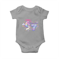 I Was 6 Now I Am 7 Baby Onesie Funny Birthday Alpha Kids - Wonder Print Shop
