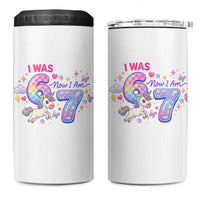 I Was 6 Now I Am 7 4 in 1 Can Cooler Tumbler Funny Birthday Alpha Kids - Wonder Print Shop