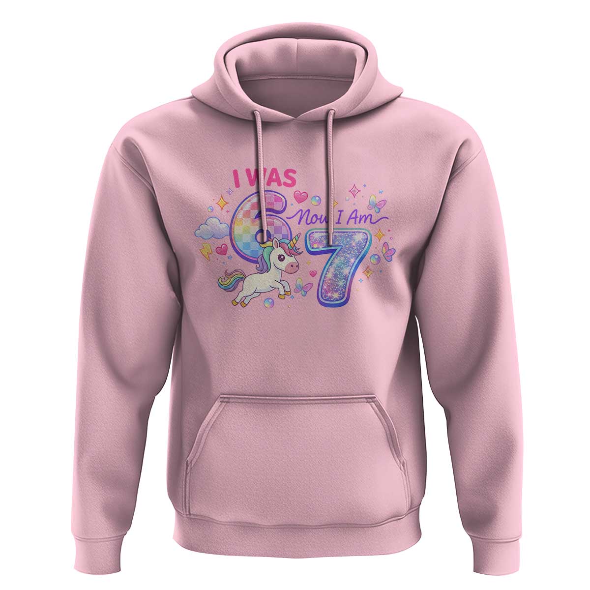 I Was 6 Now I Am 7 Hoodie Funny Birthday Alpha Kids - Wonder Print Shop