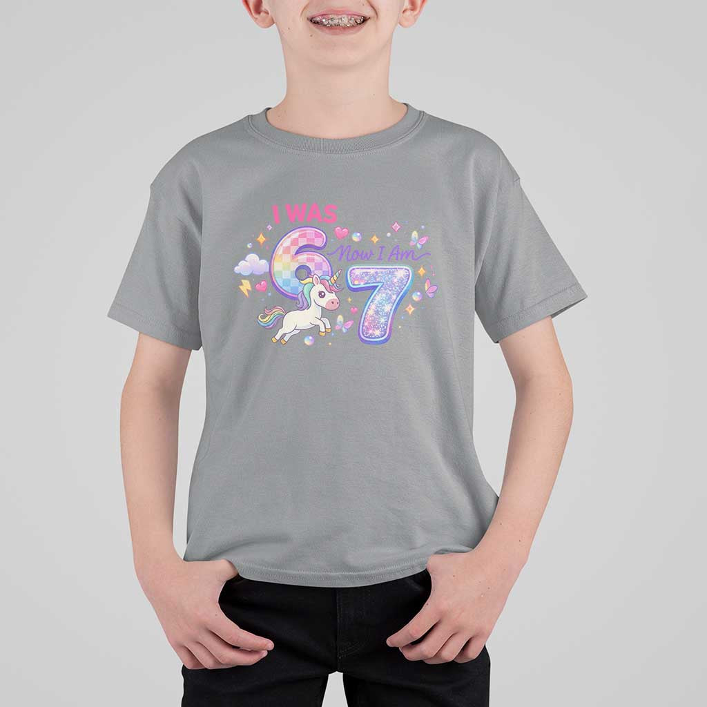 I Was 6 Now I Am 7 T Shirt For Kid Funny Birthday Alpha Kids - Wonder Print Shop