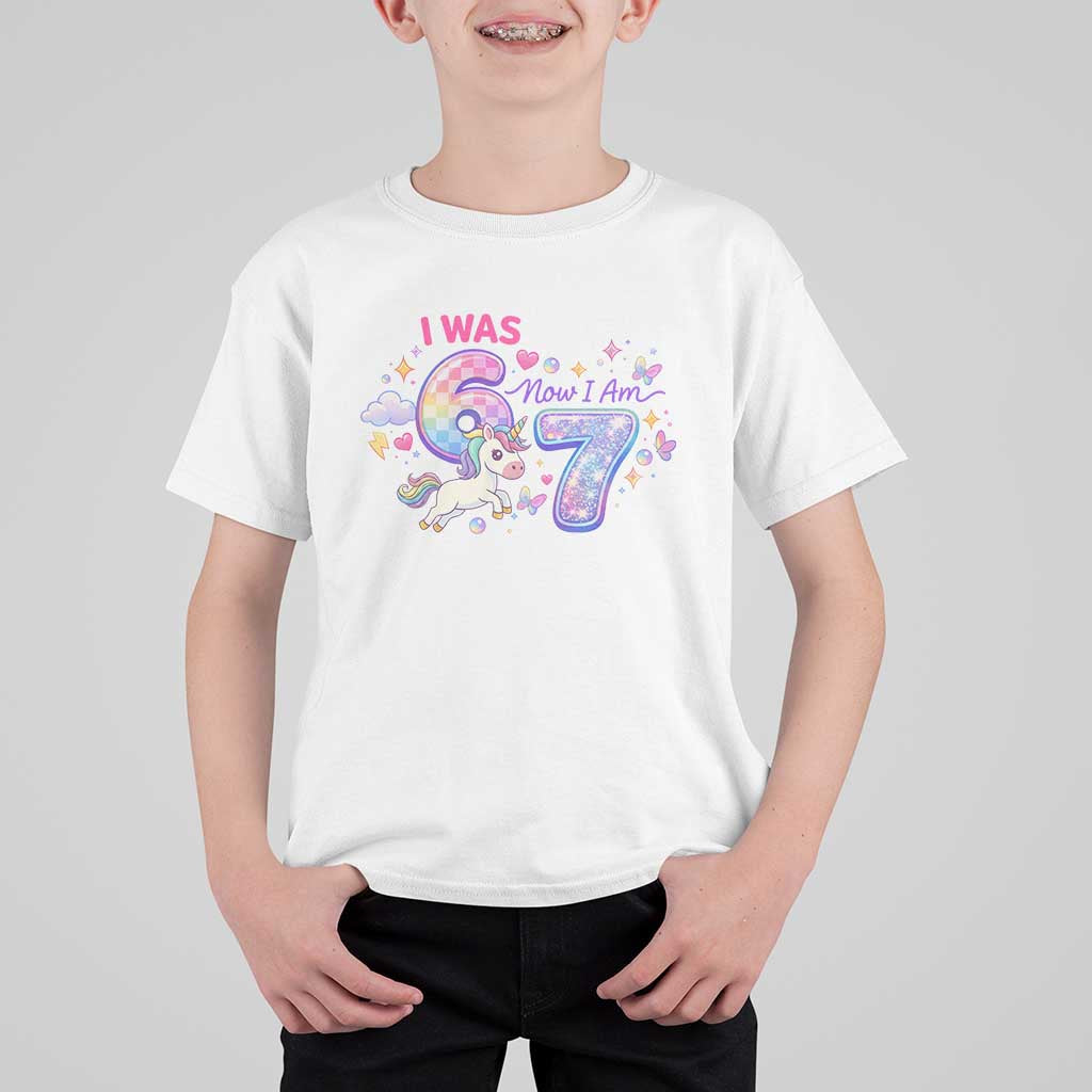 I Was 6 Now I Am 7 T Shirt For Kid Funny Birthday Alpha Kids - Wonder Print Shop