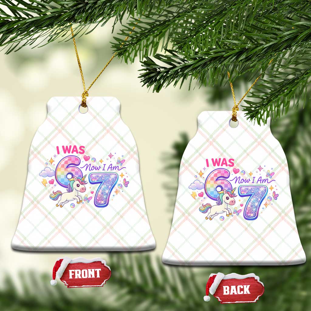 I Was 6 Now I Am 7 Ceramic Ornament Funny Birthday Alpha Kids - Wonder Print Shop