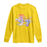 I Was 6 Now I Am 7 Long Sleeve Shirt Funny Birthday Alpha Kids - Wonder Print Shop