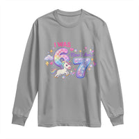 I Was 6 Now I Am 7 Long Sleeve Shirt Funny Birthday Alpha Kids - Wonder Print Shop
