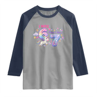 I Was 6 Now I Am 7 Raglan Shirt Funny Birthday Alpha Kids - Wonder Print Shop