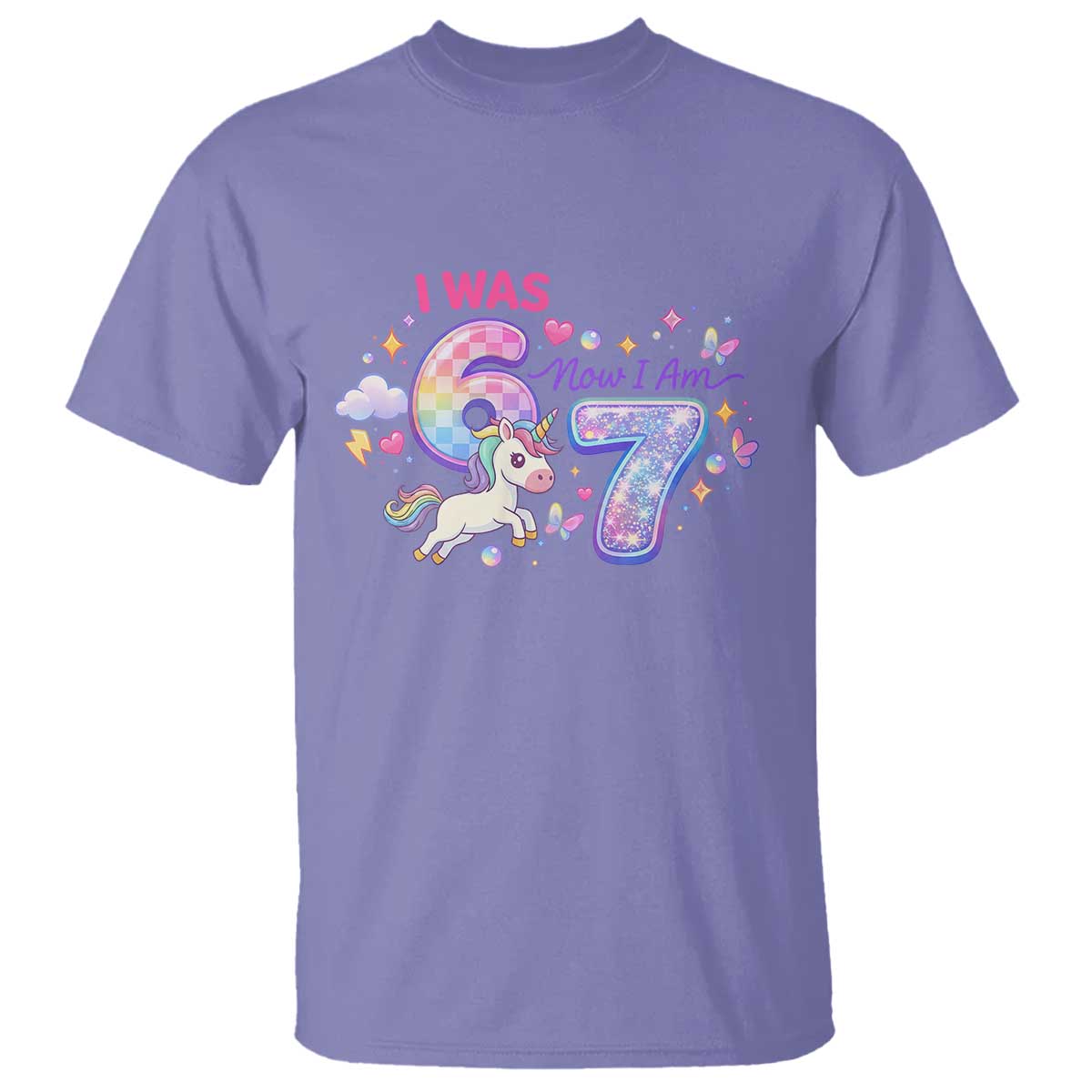 I Was 6 Now I Am 7 T Shirt Funny Birthday Alpha Kids - Wonder Print Shop