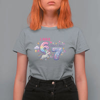 I Was 6 Now I Am 7 T Shirt For Women Funny Birthday Alpha Kids - Wonder Print Shop