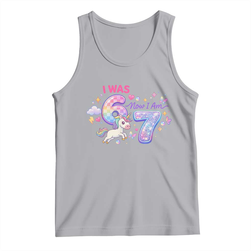 I Was 6 Now I Am 7 Tank Top Funny Birthday Alpha Kids - Wonder Print Shop