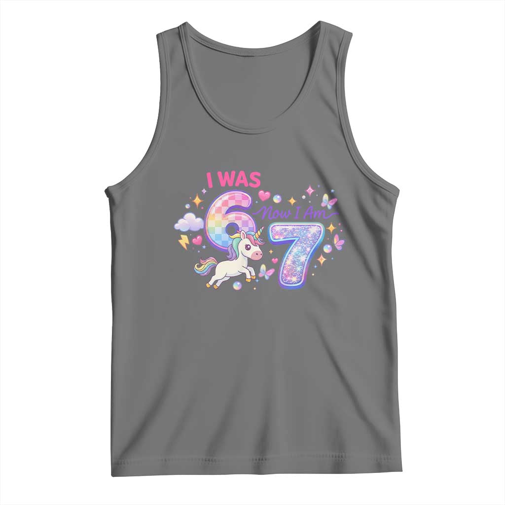 I Was 6 Now I Am 7 Tank Top Funny Birthday Alpha Kids - Wonder Print Shop