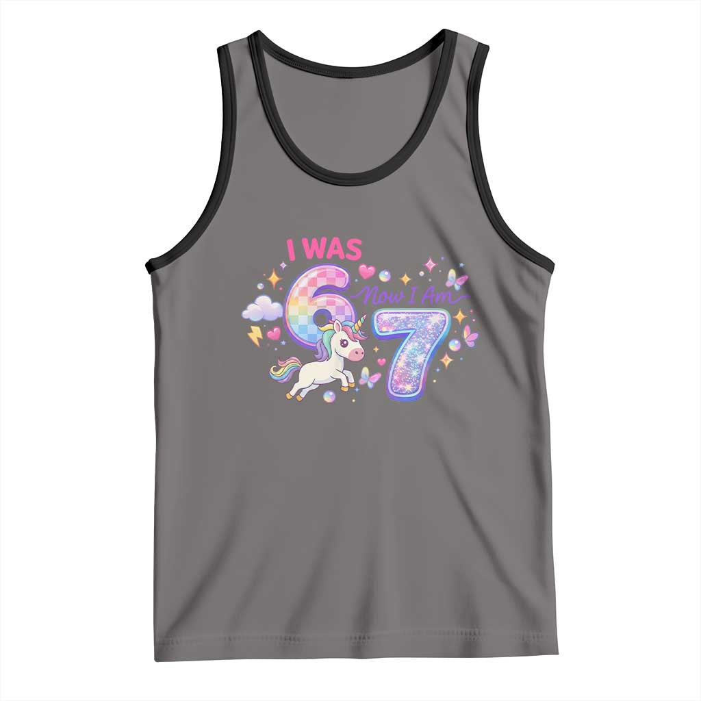 I Was 6 Now I Am 7 Tank Top Funny Birthday Alpha Kids - Wonder Print Shop