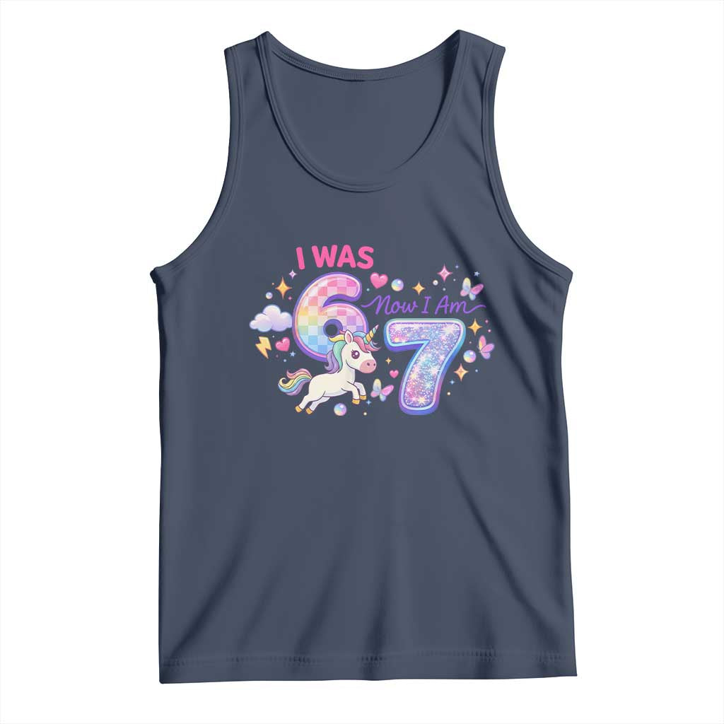I Was 6 Now I Am 7 Tank Top Funny Birthday Alpha Kids - Wonder Print Shop
