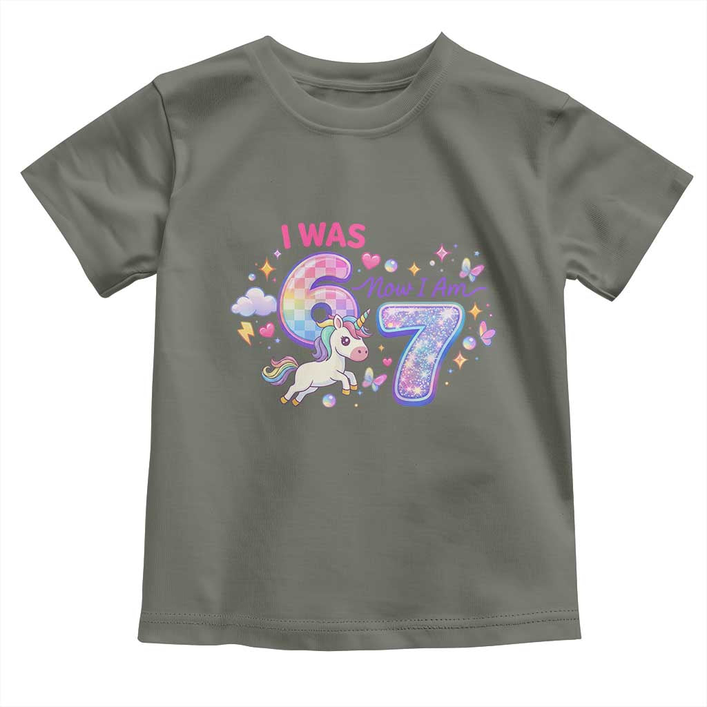 I Was 6 Now I Am 7 Toddler T Shirt Funny Birthday Alpha Kids - Wonder Print Shop